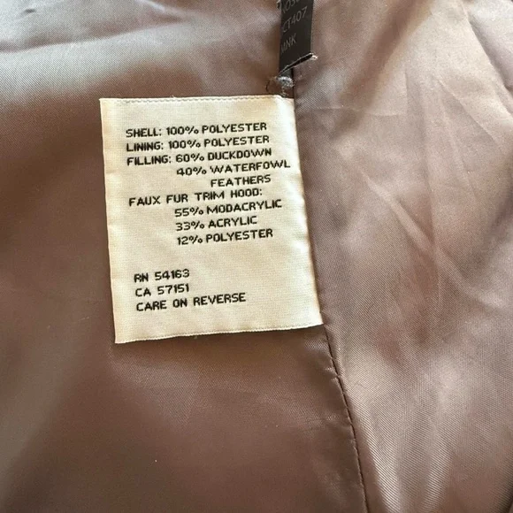 Vintage Kenneth Cole taupe duck- down filled Coat